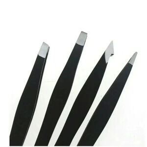 4‎ Tip Tweezer Set Stainless Steel Precision Tweezers Pluckers Eyebrow Shaping 1